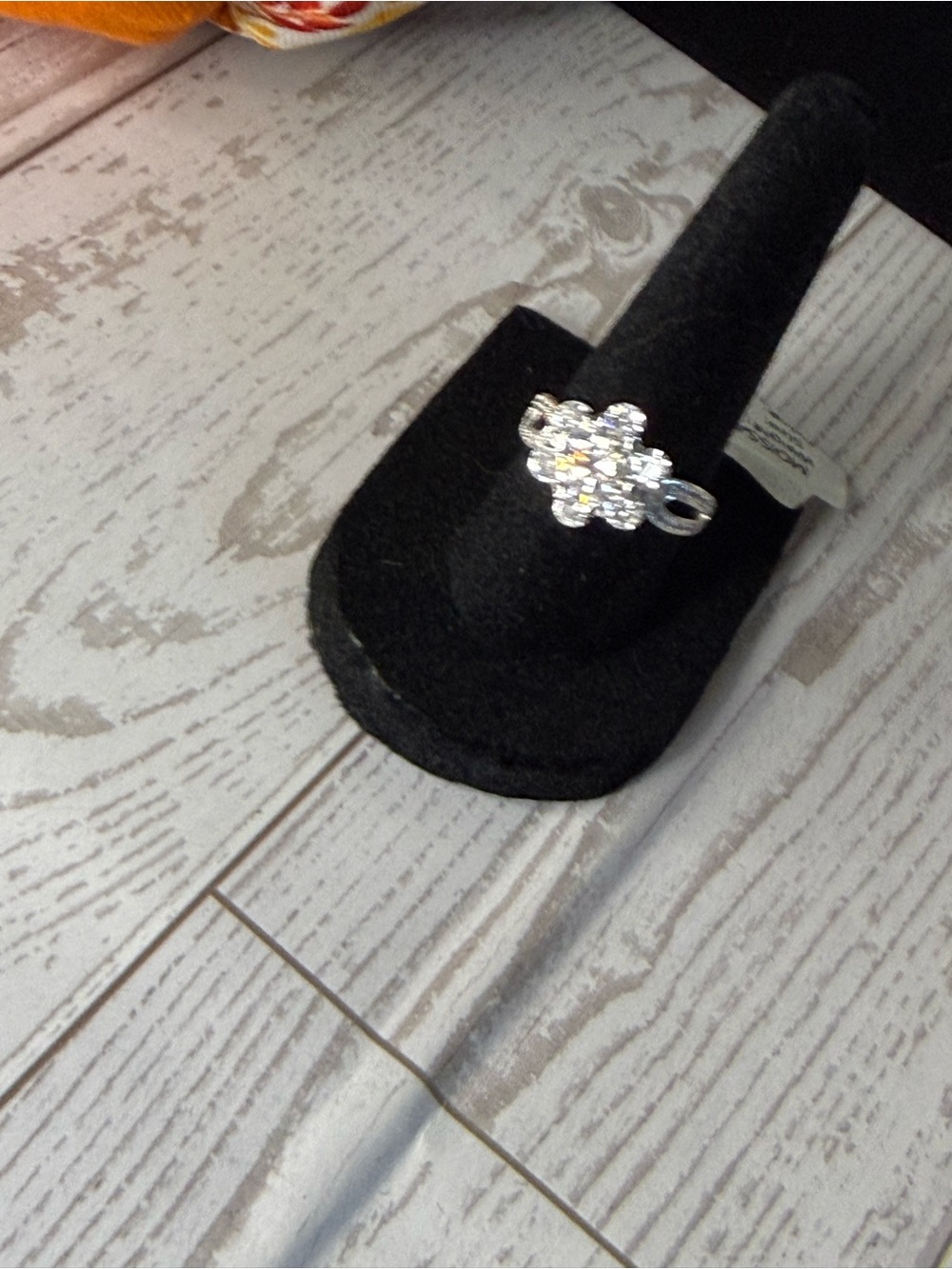 Silver Crystal Floral Ring - Women Jewelry